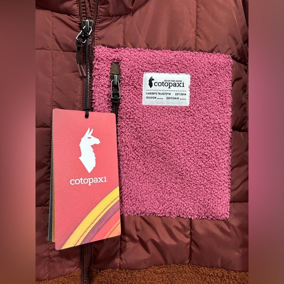 Cotopaxi Women's Large Trico Hybrid Jacket Rusty Rust NWT Hood High-Pile Fleece - Picture 12 of 15